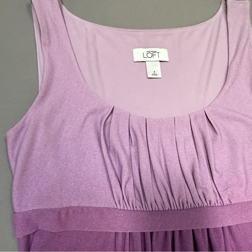 LOFT beautiful purple ombré dress, 4. - Picture 4 of 6